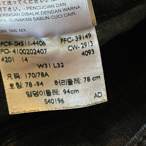 Levis Mens Black Slim Fit 511 Jeans W31 L32 Denim - Picture 3 of 9